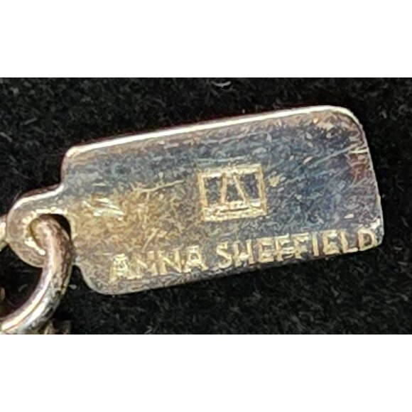 Rare Sterling Silver Anna Sheffield Double Heart Necklace - Picture 6 of 7